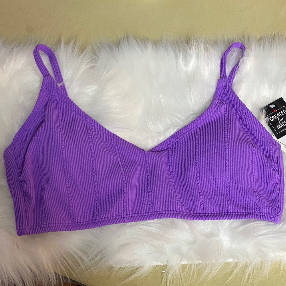 Salt + Cove ribbed bikini swim top size X-Large purple